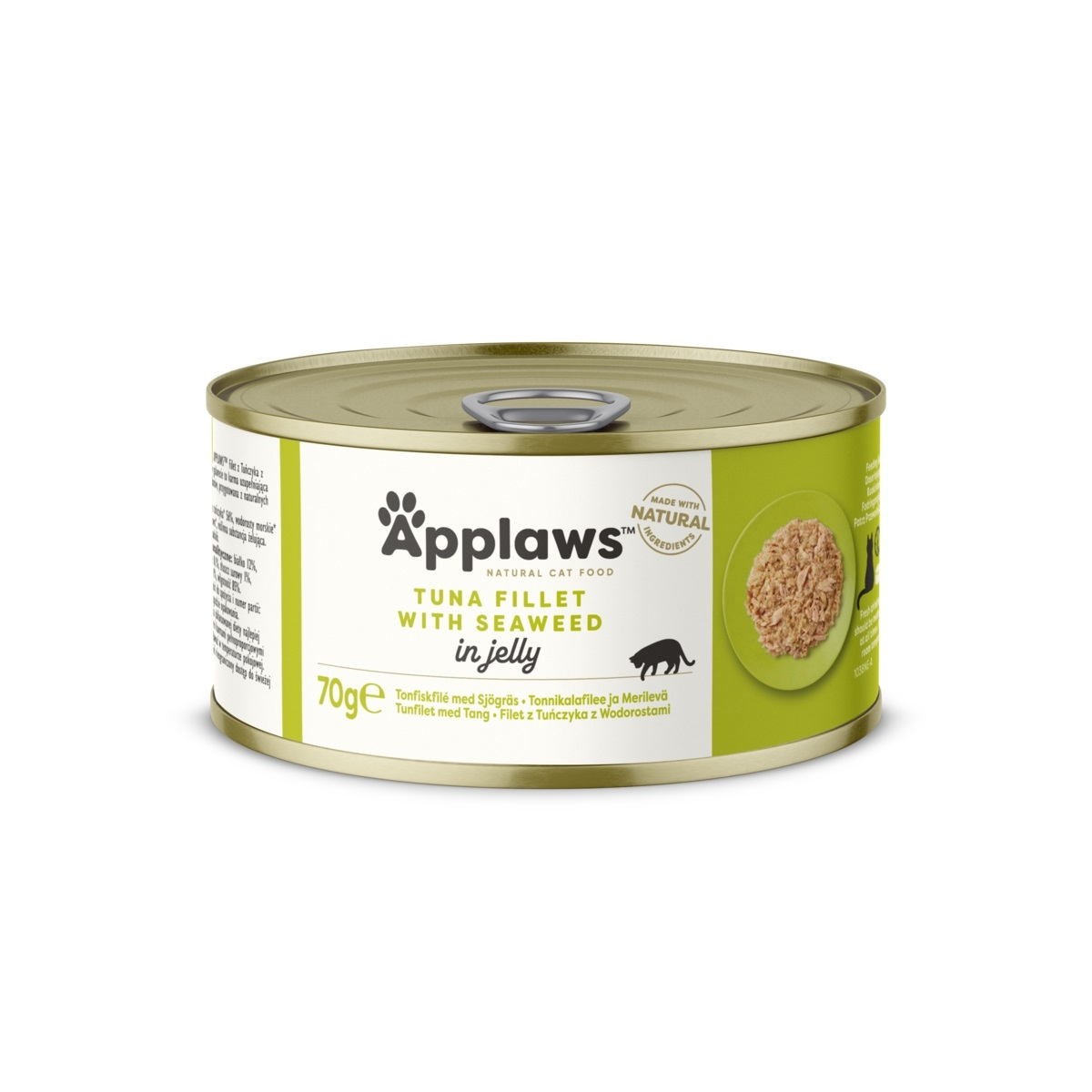 APPLAWS mitrā barība kaķiem tuncis/jūraszāles želejā 70g - Produkta attēls