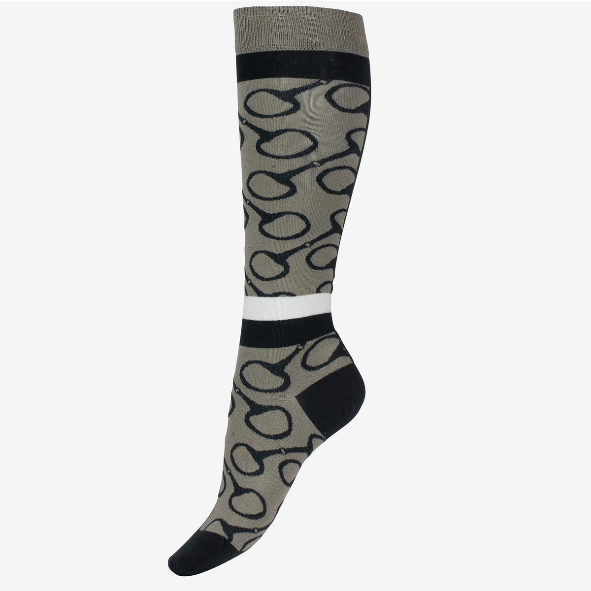 HORZE SOKID JACQUARD KNIT 39-41 KHAKI/MUST - Produkta attēls