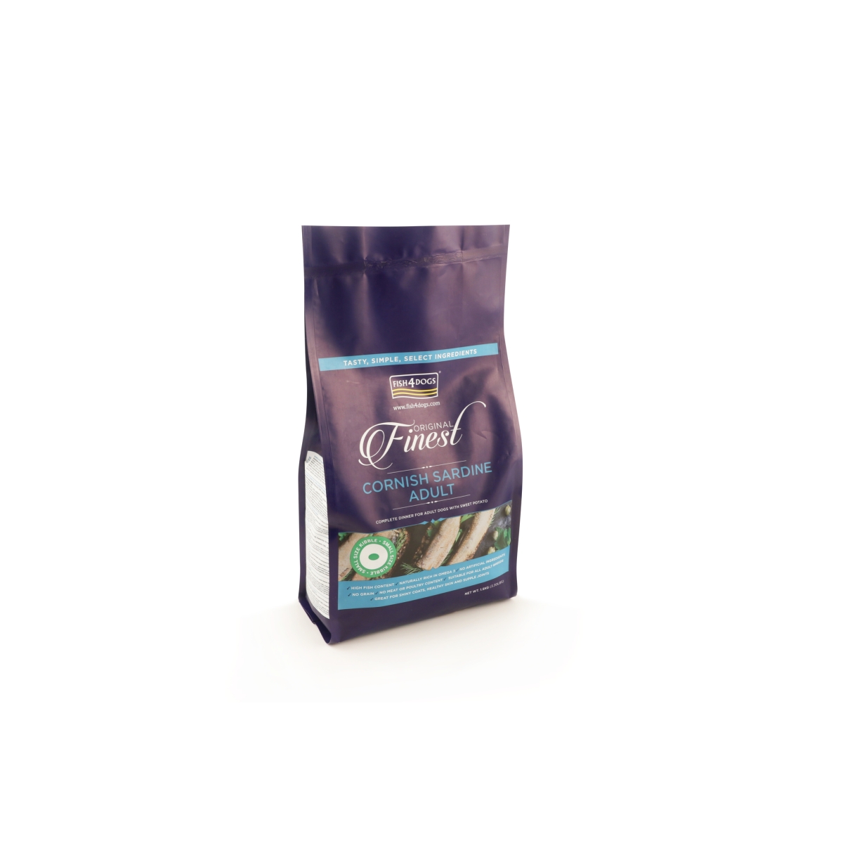 Fish4Dogs Regular sausa suņu barība ar sardīnēm 1,5 kg - Produkta attēls
