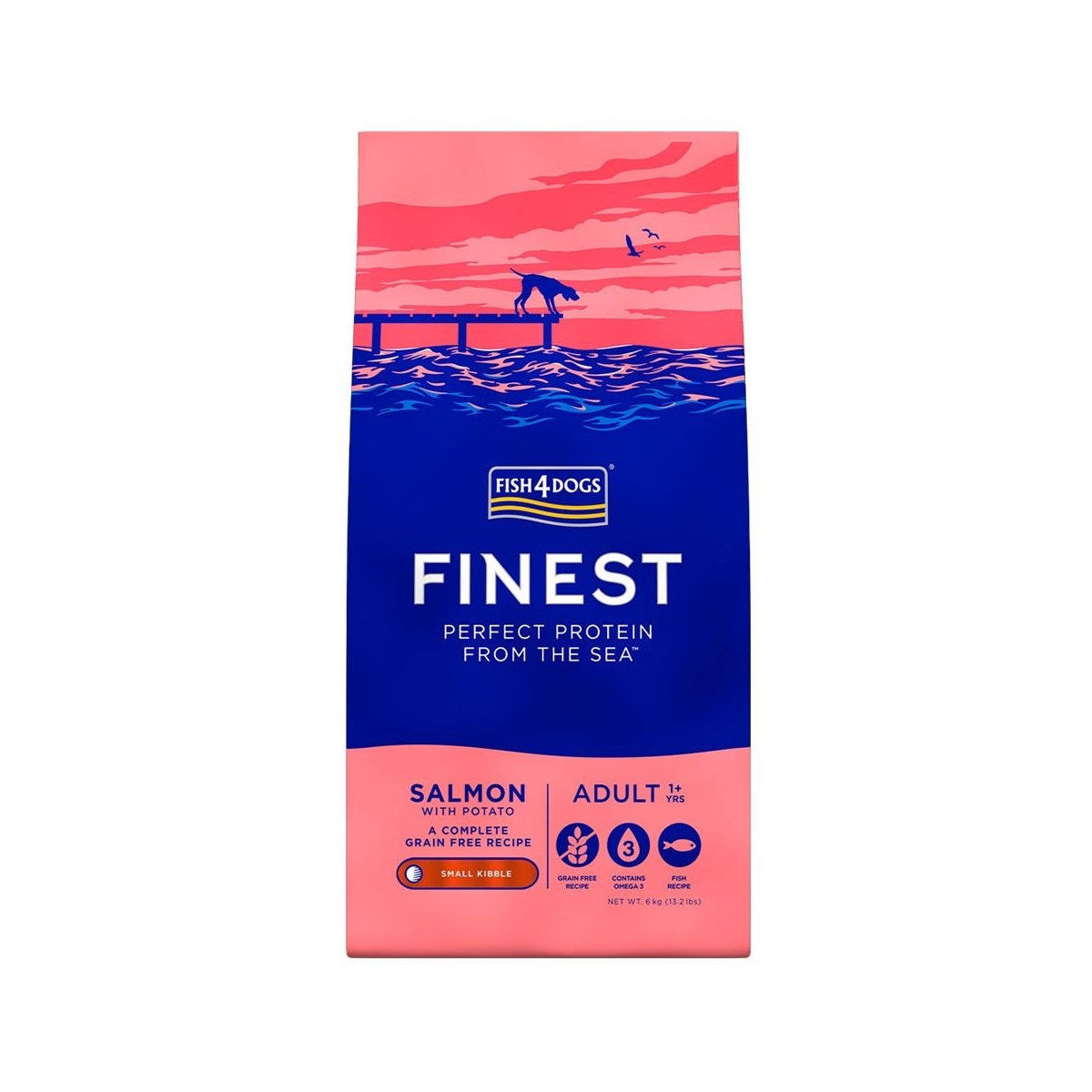 Fish4Dogs sausā barība ar lasi pieaugušiem suņiem, 1,5 kg - Produkta attēls