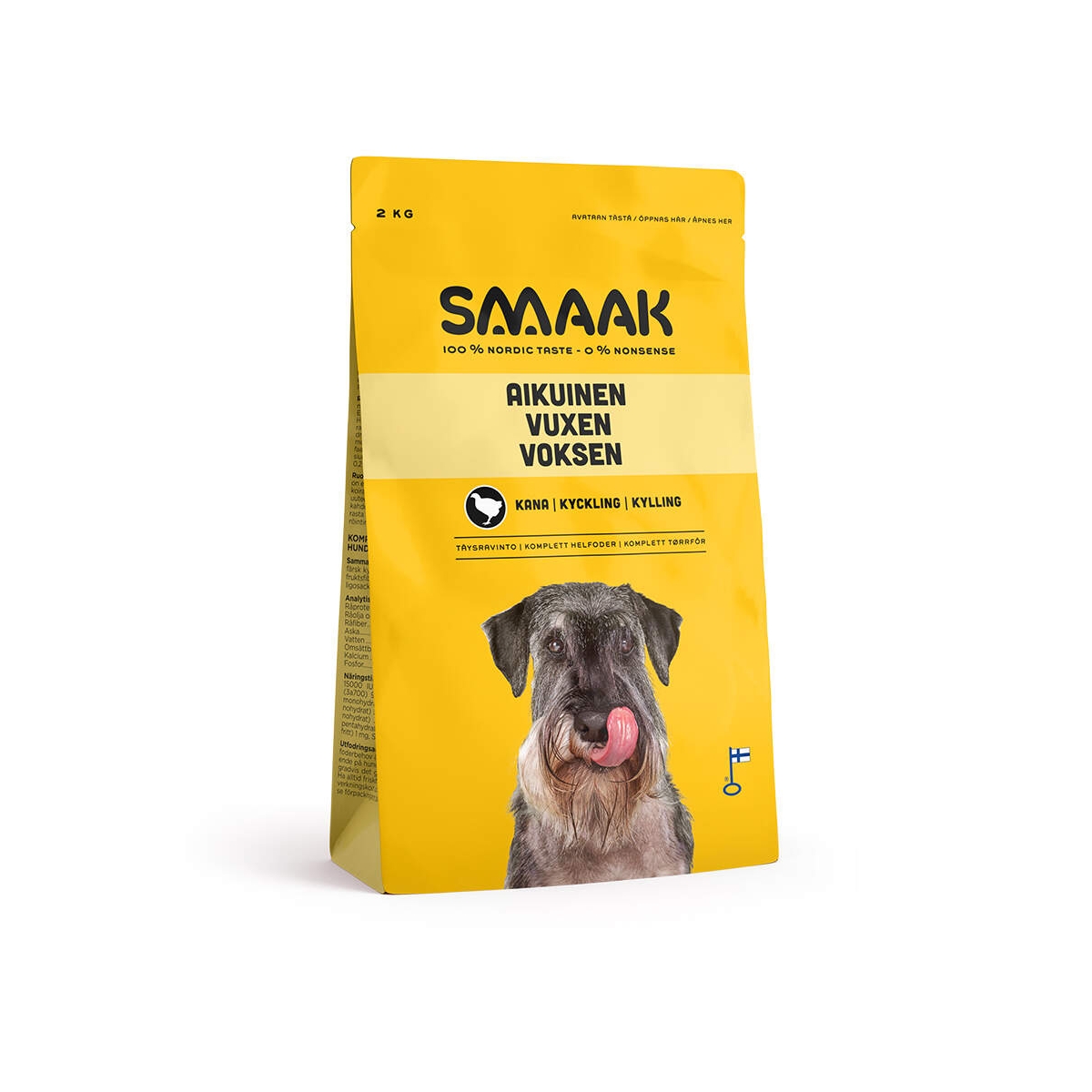 SMAAK sausā barība suņiem, vista, 2kg - Produkta attēls 1