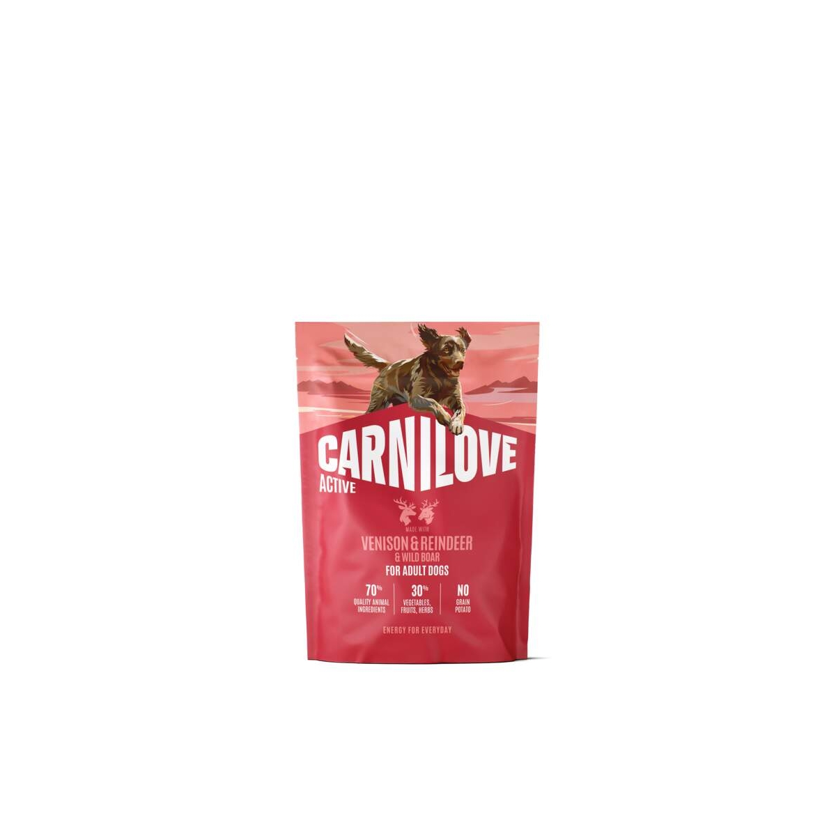 CARNILOVE ACTIVE sausā barība suņiem briedis/ziemeļbriedis/mežacūka 1,5kg - Produkta attēls 1