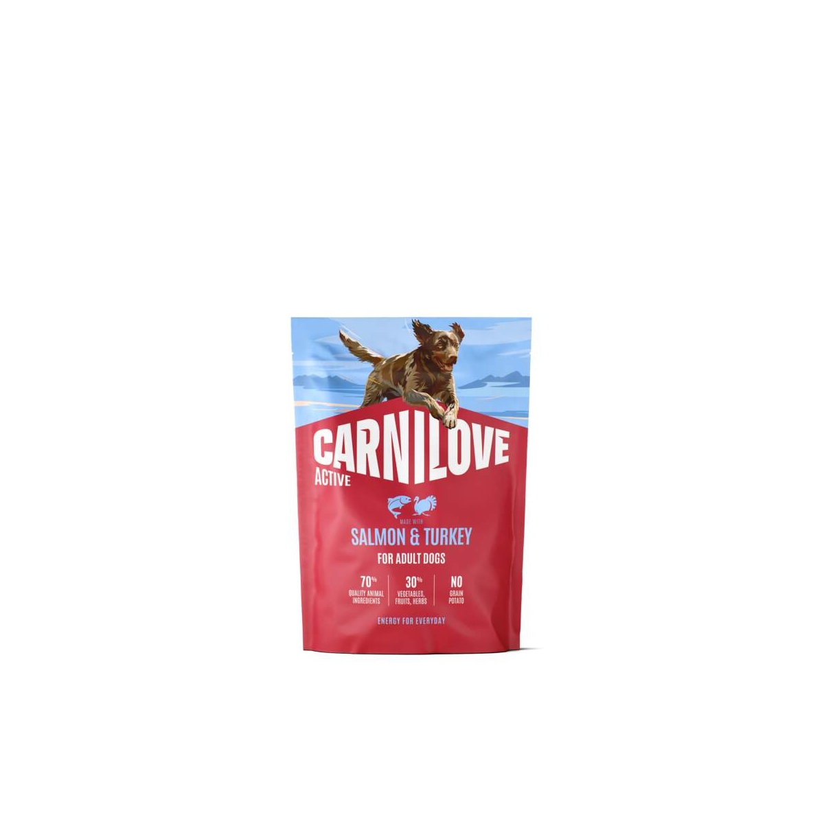 CARNILOVE ACTIVE sausā barība suņiem, lasis/tītars, 1,5kg - Produkta attēls 1