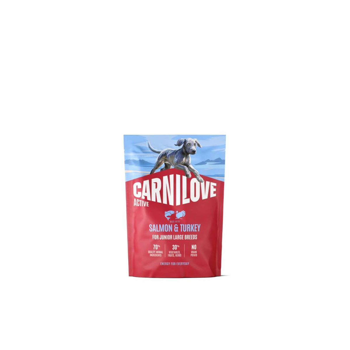 CARNILOVE ACTIVE Junior sausā barība suņiem, lasis/tītars, 1,5kg - Produkta attēls
