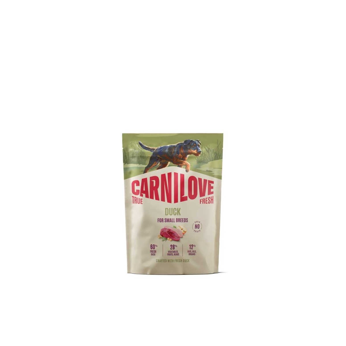 CARNILOVE TRUE FRESH Small sausā barība suņiem, pīle, 1,5kg - Produkta attēls 1