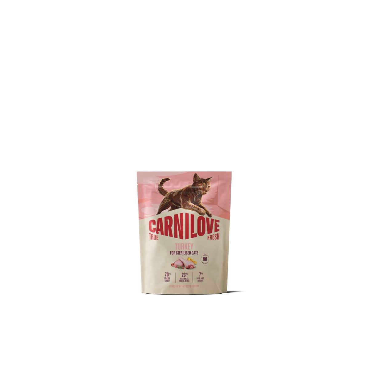 CARNILOVE TRUE FRESH sausā barība sterilizētiem kaķiem, tītars, 400g - Produkta attēls 1