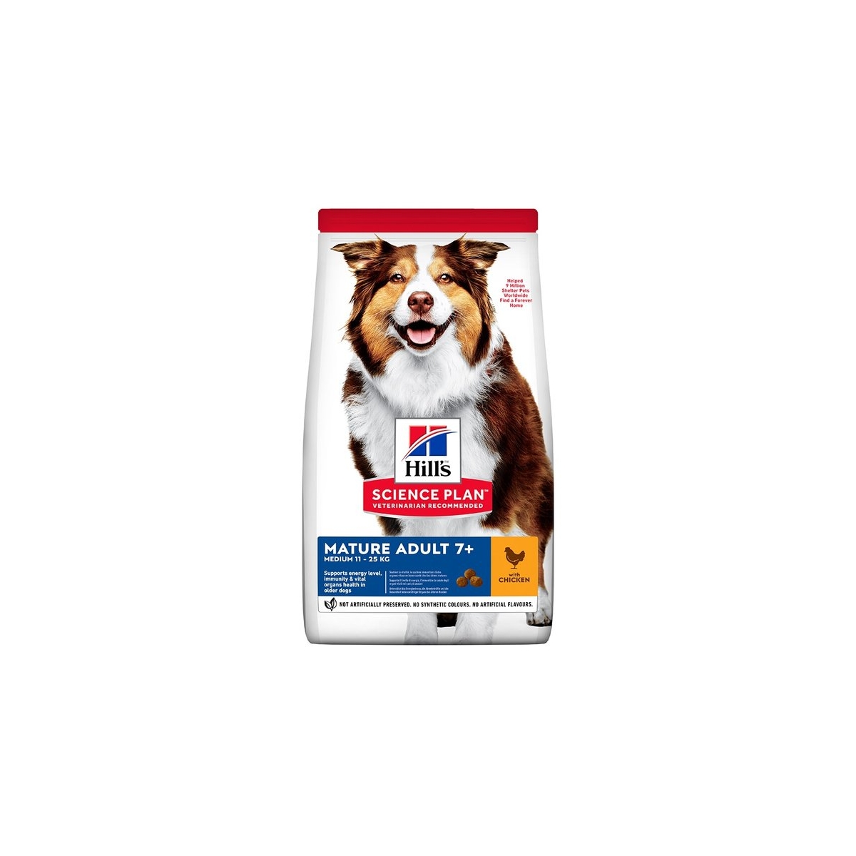 HILL'S SP Mature 7+ Medium sausā barība suņiem, vista,14kg - Produkta attēls