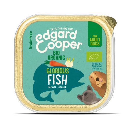 EDGARD COOPER Bio Organic mitrā barība suņiem, zivis,100 g
