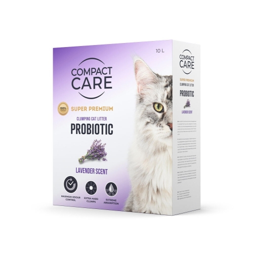 COMPACT CARE Probiotic pakaiši kaķiem, 10l, lavanda