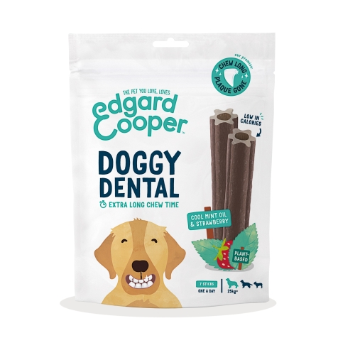 EDGARD COOPER Dental gardums suņiem zemenes/piparmētra, L, 240g
