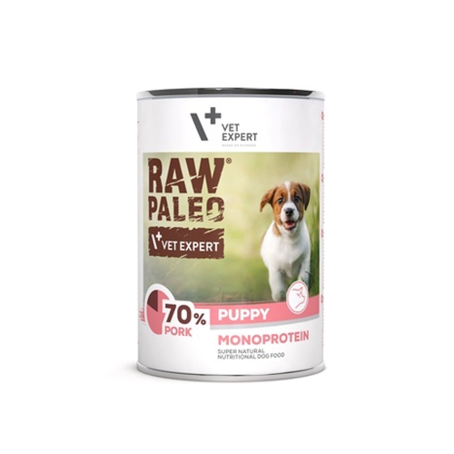 RAW PALEO mitrā barība kucēniem, cūka, 400g