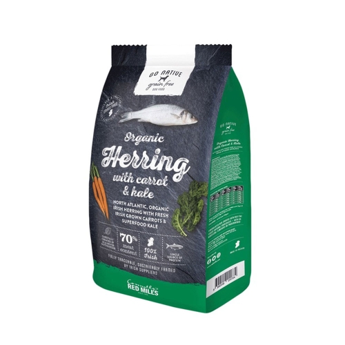 GO NATIVE sausā barība suņiem, siļķe/burkāni/kale kāposti, 800g