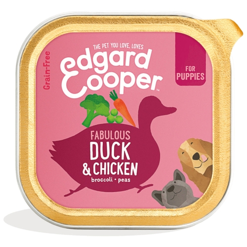 EDGARD COOPER mitrā barība kucēniem ar pīles un vistas gaļu, 150 g