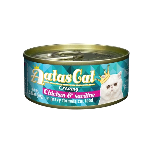AATAS mitrā barība ar krēmīgu vistu un sardīnēm, kaķiem, 80g