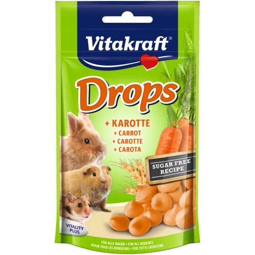 VITAKRAFT Drops burkānu gardumi grauzējiem, 75g