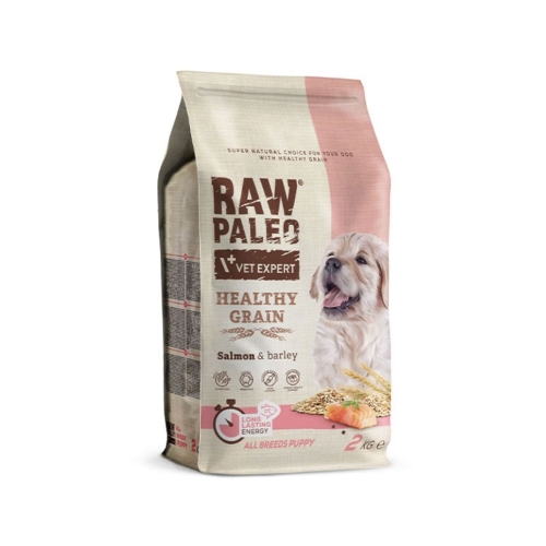 RAW PALEO HG sausā barība kucēniem, lasis/mieži, 2kg