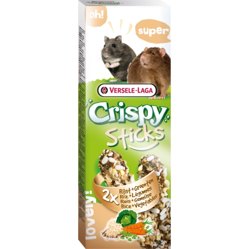VERSELE-LAGA Crispy Sticks rīsu/dārzeņu uzkoda kāmjiem/žurkām, 2gb