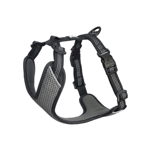 FEEL ACTIVE Reflective krūšu siksna suņiem, L, melna