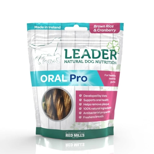 LEADER Oral Pro kārums sunim brūnie rīsi/dzērvenes, 130 g
