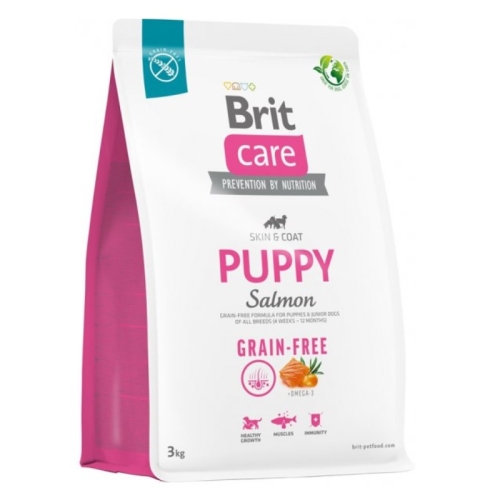 BRIT Care Puppy sausā barība kucēniem, lasis, 3kg