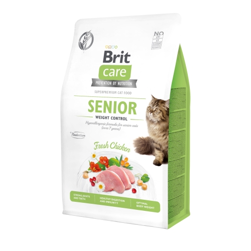 BRIT Care Senior Weight Control sausā barība kaķiem 400g