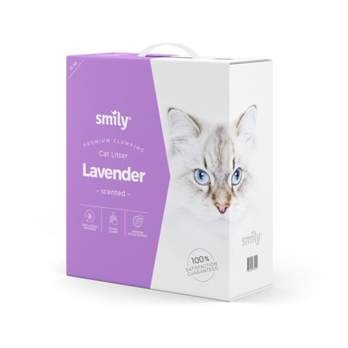 SMILY Cat bentonīta pakaiši kaķiem, 10kg, lavanda