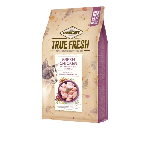 CARNILOVE True Fresh sausā barība kaķiem, vista, 1,8kg