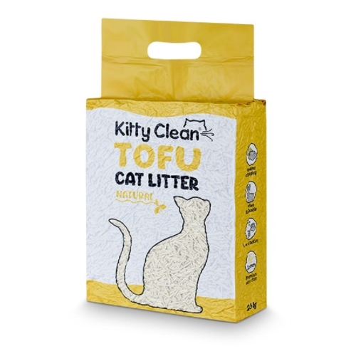 KITTY CLEAN Tofu Natural pakaiši kaķu tualetei, 2.5kg