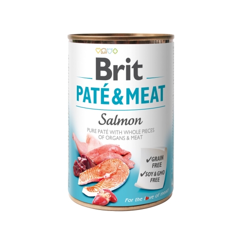 BRIT Care Pate & Meat mitrā barība suņiem, lasis, 400 g