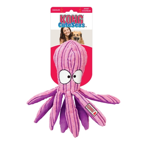 KONG Cuteseas rotaļlieta sunim- astoņkājis, S, rozā