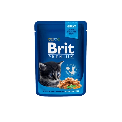 BRIT Premium mitrā barība kaķēniem, vista mērcē, 100g