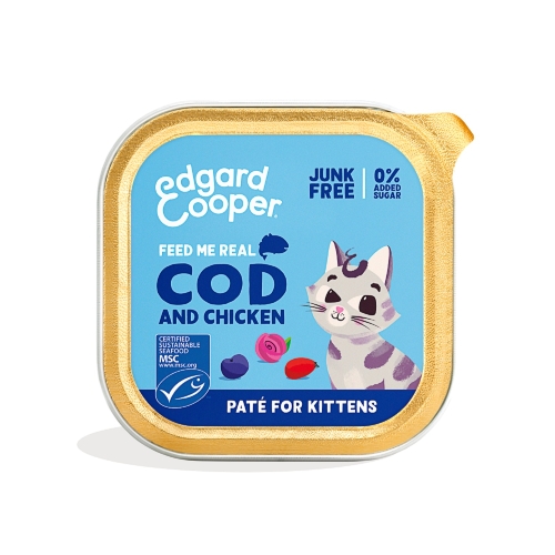 EDGARD COOPER pastēte kaķēniem, menca/vista, 85g