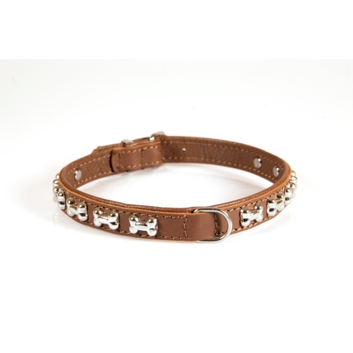 ONEGA ādas kakla siksna suņiem, 8mm/40cm