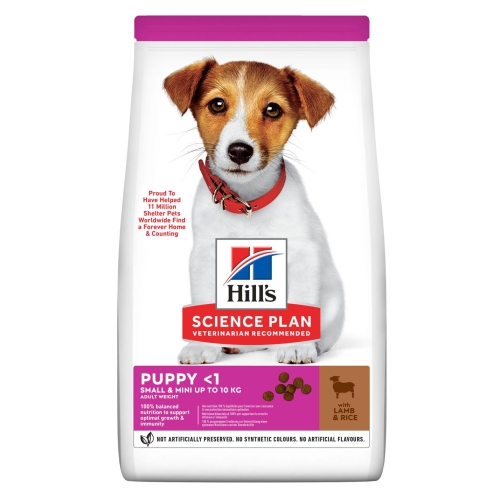 HILL'S SP Small&Mini Puppy sausā barība kucēniem,jērs/rīsi, 1,5kg