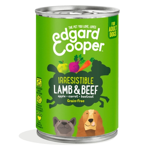 EDGARD COOPER mitrā barība suņiem ar jēra un liellopa gaļu, 400 g