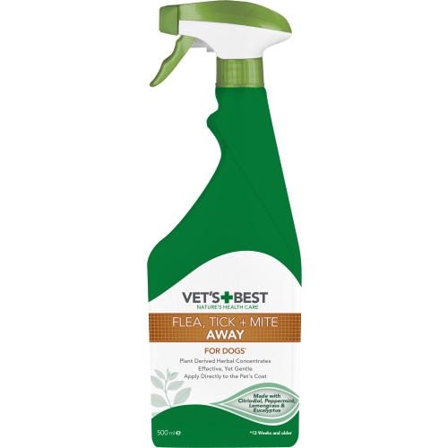 VETS BEST dabīgs līdzeklis pret blusām un ērcēm, suņiem, 500ml