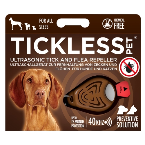 Tickless Pet, ultraskaņas ierīce pret ērcēm un blusām, brūna