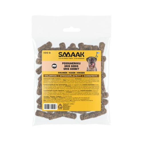 SMAAK gardumi suņiem, cūkgaļa, 100g