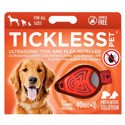 Tickless Pet, ultraskaņas ierīce pret ērcēm un blusām, oranža