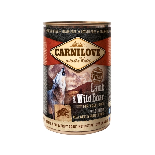 CARNILOVE mitrā barība suņiem, jērs/mežacūka, 400g