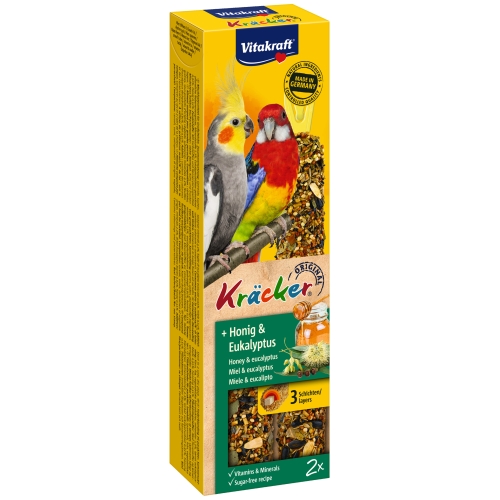 VITAKRAFT KRÄCKER gardums papagaiļiem medus/eikalipts 2gb