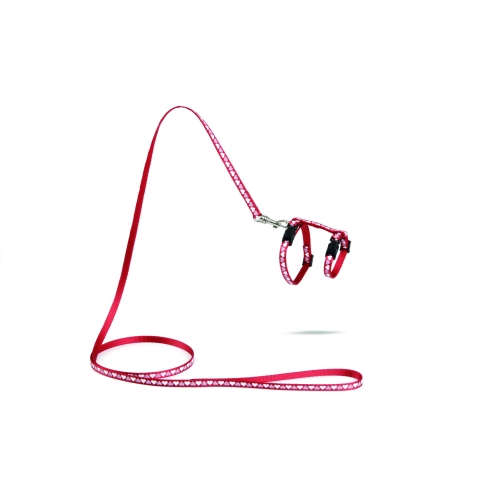 BEEZTEES Hearts iemaukti kaķim 120 X 10 cm, sarkani