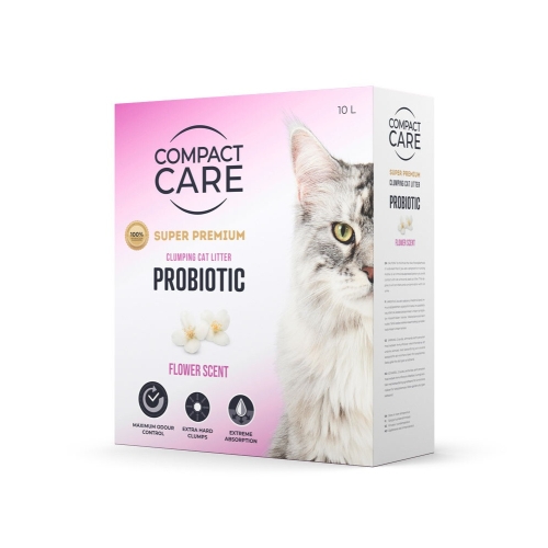 COMPACT CARE Probiotic pakaiši kaķiem, 10l, ziedi