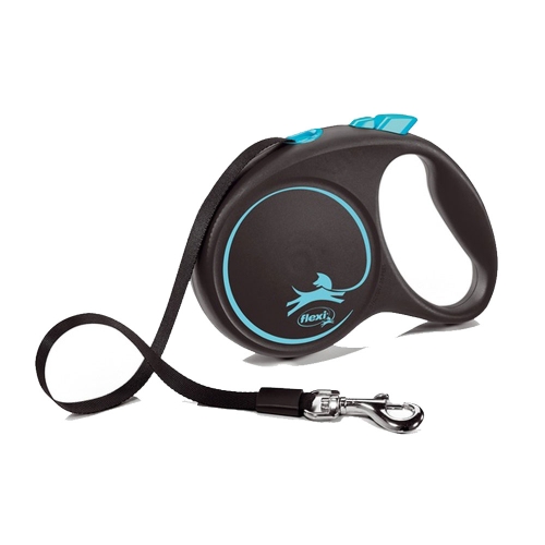 Flexi Black Design pavada, M/5M lente, zila