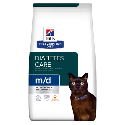 HILL'S PD m/d Diabetes sausā barība kaķiem, vista, 1.5kg