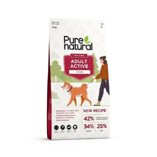 PURENATURAL Active sausā barība suņiem, vista, 12kg