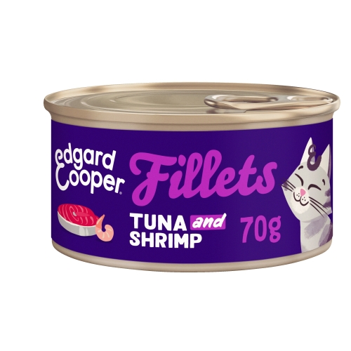 EDGARD COOPER mitrā barība kaķiem, tuncis/garneles, 70g