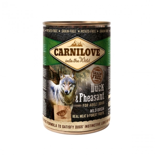 CARNILOVE Wild Meat konservi suņiem, pīle/fazāns 400g