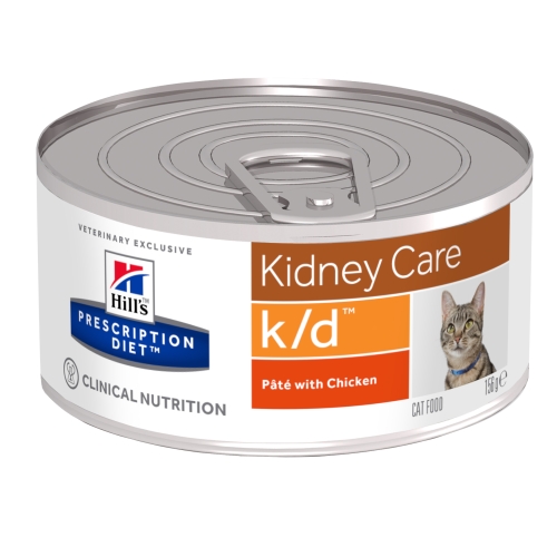HILL'S PD k/d Kidney Care pastēte kaķiem, vista, 156g