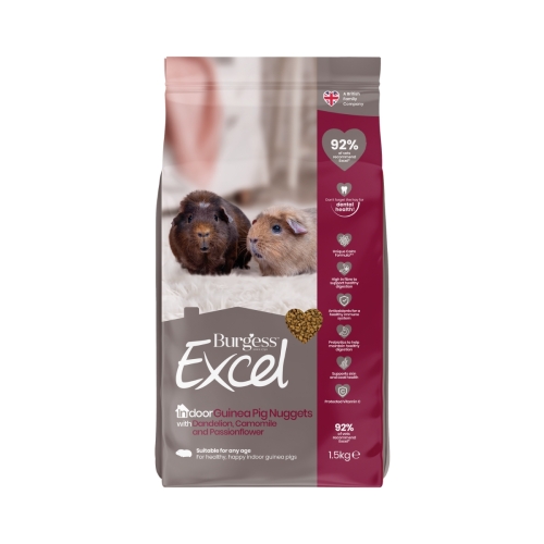 BURGESS Excel Indoor kompleksā barība jūrascūciņām 1,5kg